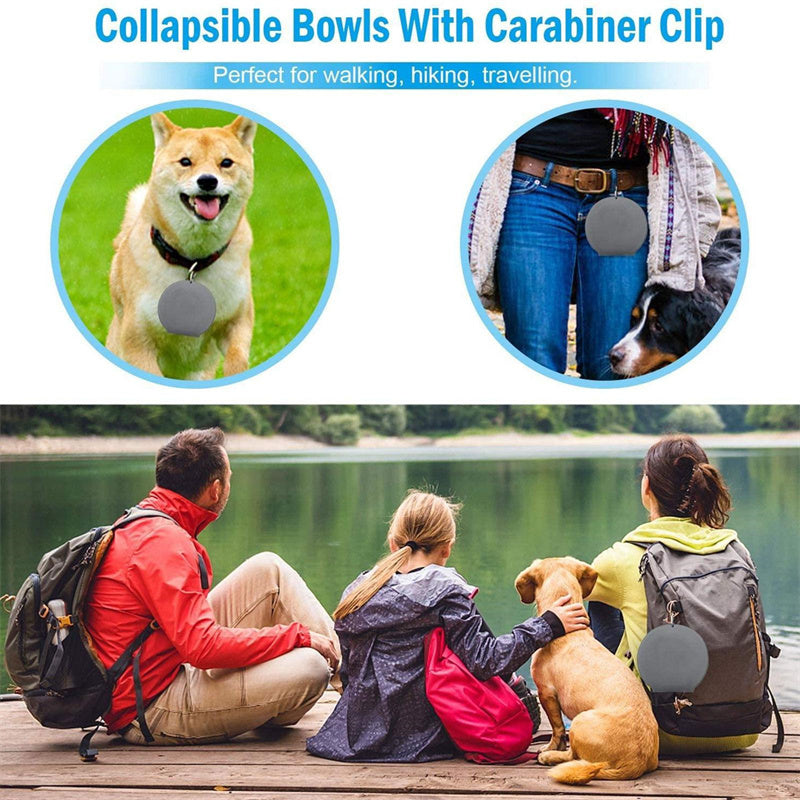 Portable Foldable Double Pet Bowl