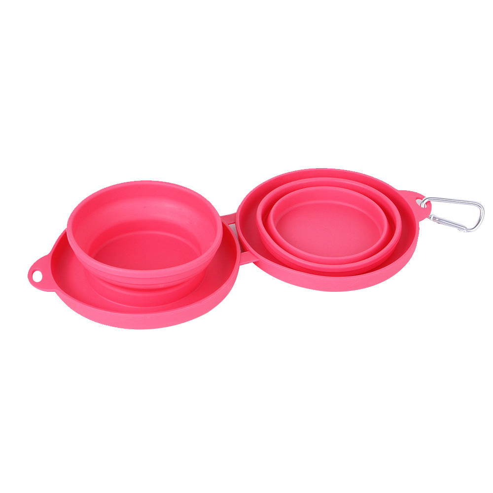 Portable Foldable Double Pet Bowl