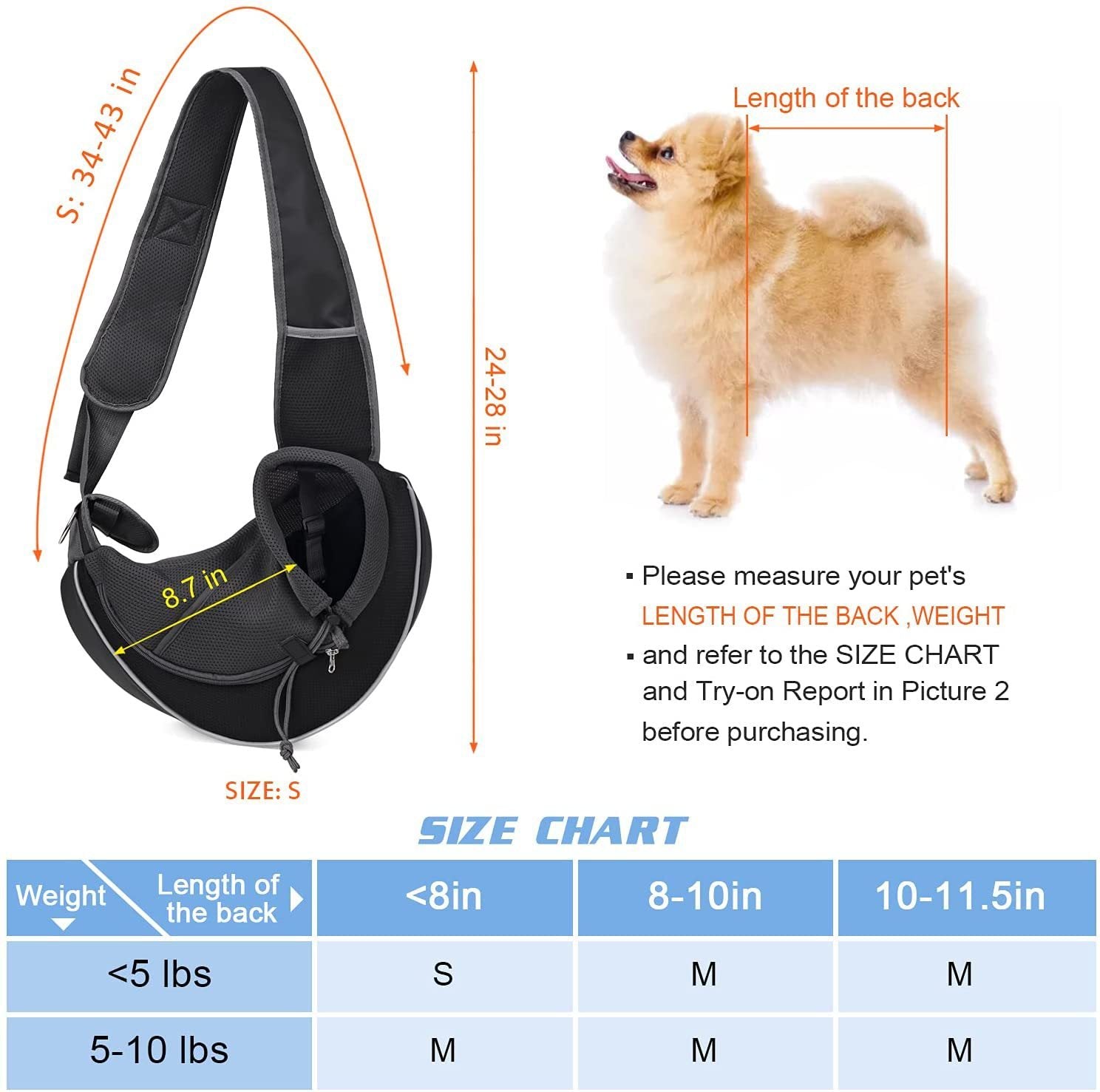 Crossbody Pet Carrier Sling